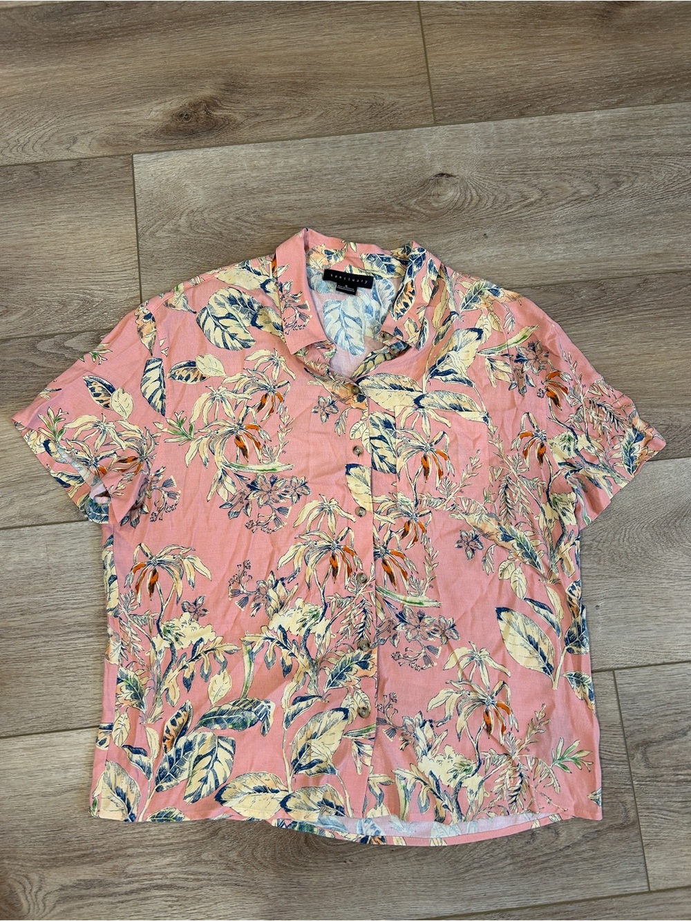 Sanctuary Pink Floral Button-Down Shirt